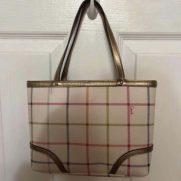 Coach Tattersall Plaid Tote Bag - Picture 2 of 7
